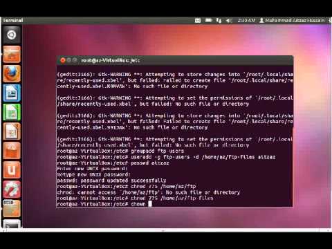 Configuring a FTP server on ubuntu (linux) Configuring a FTP server on ubuntu (linux)