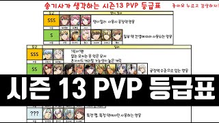 랑그릿사 중섭 시즌13 PVP 등급표