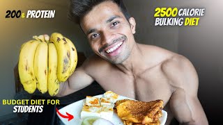 Low Budget 2500 Calories Bulking Diet | Mass Gain Full Day Of Eating