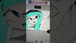 ユリちゃんです！可愛がってください🩵 #らるが作った動画よ #イラスト #スプラトゥーン3 #マイイカ