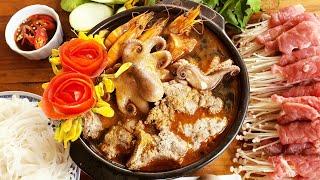 Cách Nấu Lẩu Cua đồng Hải Sản thơm ngon/Hoang Oanh TV _Mon ngon gia đinh