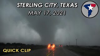 May 17, 2021 • Large Tornado and Hail near Forsan \u0026 Sterling City, TX {J/AB}