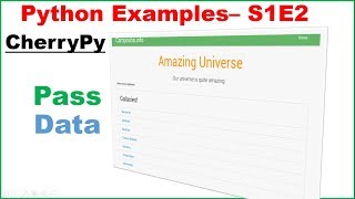 Python Web S1E2 : CherryPy - Pass List Via Jinja