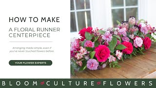 How to Make a Floral Runner Centerpiece | Flower Arranging Tutorial