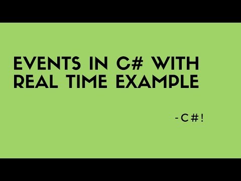 Events in C# with real-time example