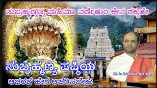 Vid. Dr. Srikanta Bayari Acharya | Lord Subrahmanya Sashti  | ಸುಬ್ರಹ್ಮಣ್ಯ ಷಷ್ಠಿ | Kukke Subramanya.