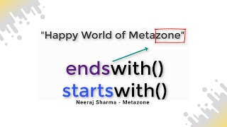 endswith function of string in python | startswith function of string in python | Neeraj Sharma