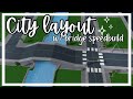 Bloxburg City Layout w/ river SpeedBuild | Building a Bloxburg city part 1 ♡