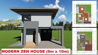 Modern Zen House (9m x 10m)