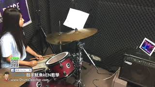 【爵士鼓手魷魚kEN®】2017-08 🎵演出😀 ( 鼓手 - ；爵士鼓練習 ) Drum Cover Practice SparxStix 發光鼓棒