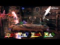 Super Smash Bros Wii U Online Battle Peach vs. Zero Suit Samus vs. Link vs. Duck Hunt Duo