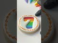 number cookie🌈royal icing recipe link in bio🥰 cookiedecorating seven rainbow satisfying easy