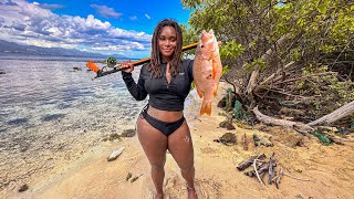 FIRST TIME SPEARFISHING IN DEEP WATER - Island Catch & Cook