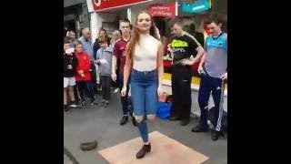 Fusion Fighters Irish dancers hit the streets @ Ennis Fleadh 2016 -