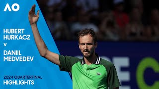 Hubert Hurkacz v Daniil Medvedev Highlights | Australian Open 2024 Quarterfinal