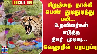 #JUSTIN : சிறுத்தை தாக்கி பெண் துடிதுடித்து பலி-உறவினர்கள் எடுத்த திடீர் முடிவு...வேலூரில் பரபரப்பு