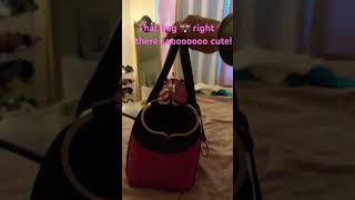 My new ￼ pocketbook tell me that bag ￼ isn’t cute!🥰 ￼ it’s a real hot, pink and dark burgundy…,