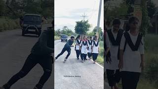 School girls reaction 😃 #brotherskating #skating #skater #girlreaction #girl #schoolgirl #road