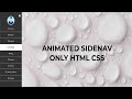 Sidebar Menu Using only Html and CSS