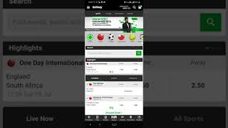 Eng vs SA match predictions in Betway, 1xBET and PARIMatch mobile app