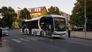 Pécsi BYD tesztbusz a Mecsek áruháznál