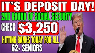 IT’S DEPOSIT DAY:$3,250 2nd round of SOCIAL SECURITY CHECKS HITTING BANKS TODAY FOR ALL 62+ seniors