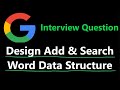 Design Add and Search Words Data Structure - Leetcode 211 - Python