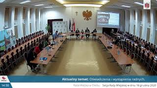 Urząd Miejski w Olecku – XXXIII sesja Rady Miejskiej w Olecku - 18.12.2020 r.