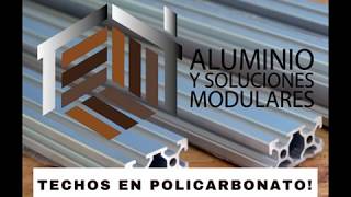 PERFILES EN ALUMINIO PARA UN TECHO PLANO