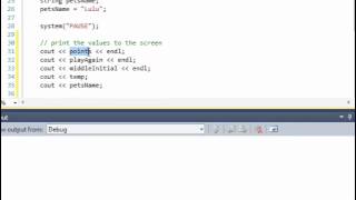 Visual C++ How to Display Variables