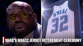 The Orlando Magic retire Shaquille O'Neal's jersey number 👏 | NBA on ESPN