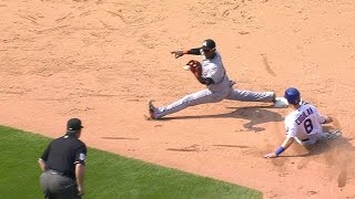 MIA@CHC: Ramos fields bunt and gets the forceout