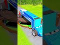 Long Dumb & Weird Cars Going Over Green Pac-Man in Manhole | BeamNG.Drive