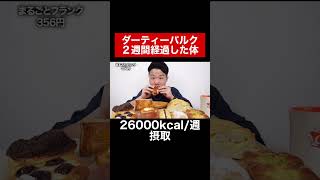 ダーティーバルクで26000kcal/週摂取した体#shorts