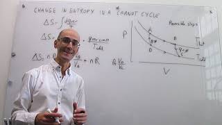 Change in entropy in a Carnot cycle