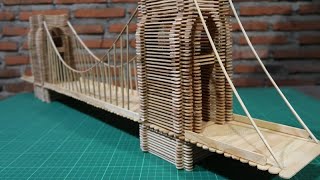 How to make a suspension bridge with popsicle sticks
