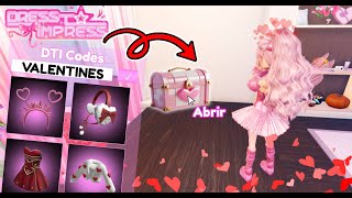 NUEVOS COFRES TEMATICOS +ITEMS y CODIGOS SAN  VALENTIN en Dress to Impress Roblox