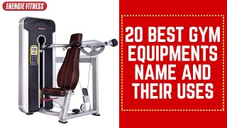 Gym Equipments Vocabulary | 20 Gym equipment names, their uses, and their pictures