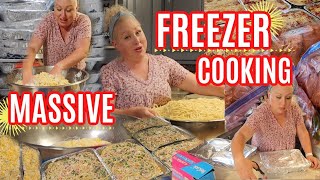 MASSIVE FREEZER COOKING 40 EASY FREEZER MEALS BEFORE SURGERY! MEALS FOR LARGE FAMILIES & BUSY FOLKS!