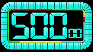 500 to 0 Countdown Timer With Royalty-free Relaxing Music | Numbers 500 to 0 | Digital Timer