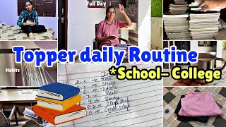 Topper’s Morning- Night Routine #school #college