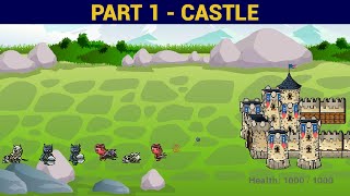 PyGame Castle Defender Game Beginner Tutorial in Python - PART 1 | Creating a Castle
