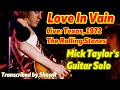 Love In Vain - Mick Taylor's Guitar Solo Cover with TAB (The Rolling Stones Live: Texas, 1972)