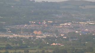 Festival site from Glastonbury Tor 2010