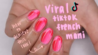 VIRAL tiktok gradient french manicure TUTORIAL!