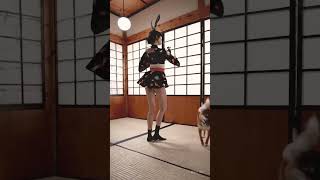 和室で踊るバニーガール👯 そこに柴犬現る🐕 生成AI #bunnygirl #shortvideo #dog #ai