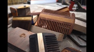 Making a wooden beard comb