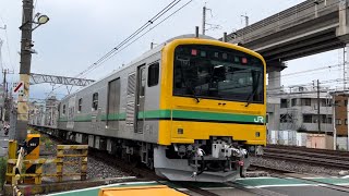 井頭踏切にて、JR東日本GV-E197系TS01編成試運転 下り線通過シーン