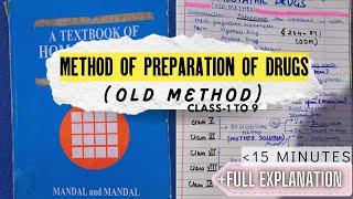 METHOD OF PREPARATION of Homeopathic Drugs (old method) | Easy explanation !