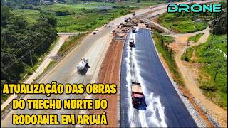 Vídeo pegando fogo! Drone mostra os avanços nas obras do Trecho Norte do Rodoanel, em Arujá - SP